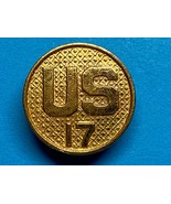 CIRCA 1919-1937, U.S. ARMY, 17th REGIMENT, TYPE II, COLLAR DISK, GILT - $21.07 CAD