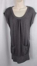 Women Junior&#39;s Charcoal gray Tunic sweater Medium NWT Vixen - $12.62