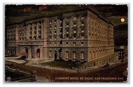 Fairmont Hotel Night View San Francisco California CA DB Postcard W12 - £2.92 GBP