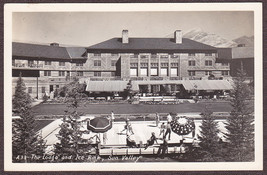 Sun Valley, ID RPPC - Sun Valley Lodge and Ice Rink Real Photo Postcard #A33 - £9.58 GBP