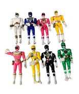 Lot of 8 Power Rangers Plus Accessories White Black 2 Pink Blue 2 Yellow... - £126.90 GBP