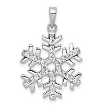 NEW Sterling Silver Rhodium Plated Stellux Crystal Snowflake Pendant - £63.35 GBP