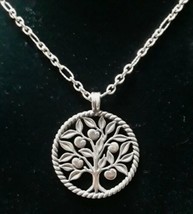 925 Sterling Silver Retired James Avery Tree of life pendant  &amp; 40&quot; Necklace - £305.61 GBP