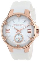 Vince Camuto Women&#39;s VC/5078RGWT Stainless Steel Watch with White Band - £89.21 GBP