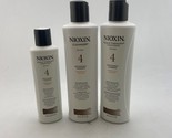 Nioxin System 4 3PCS Set For Fine Hair Shampoo &amp; Conditioner - £18.48 GBP