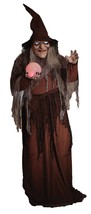 Witch Halloween Soothsayer &amp; Crystal Ball Animated Haunted House Decoration Prop - £302.64 GBP