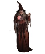 WITCH HALLOWEEN SOOTHSAYER &amp; CRYSTAL BALL Animated Haunted House Decorat... - £298.19 GBP