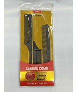 ABSOLUTE NY PINCCAT PROFESSINOAL CARBON COMB CUTTING &amp; STYLING SET AHCB22 - $3.99