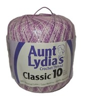 Aunt Lydia  0026 ShadeS OF Purple Crochet Thread  Classic Size 10 300 yd... - $5.00