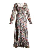 Leigh Floral Square Neck Long Sleeve Smocked Maxi Length Dress Multi - £228.12 GBP