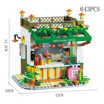 City Street View Flower Room Micro Model Building Blocks Girls DIY 33  - $23.99