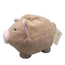 Pottery Barn Kids My 1st Piggy Bank Plush Savings Pig Baby Toddler Nursery Gift - £15.71 GBP