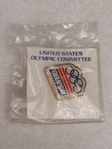 United States Olympic Committee Vintage 1988 Metal Souvenir Pin Pinback USA &#39;88 - £11.71 GBP