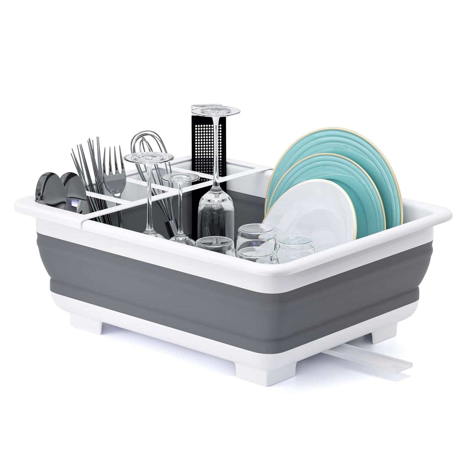 Primary image for Collapsible Dish Drying Rack Portable Dinnerware Drainer Organizer For Kitchen R