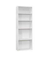 71&quot; White Wood Adjustable Bookcase - $5,196.09 MXN