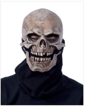 Zagone Studios Death  Sock Mask Movable Mouth Skull Dead Ghost Costume Latex New - £48.50 GBP