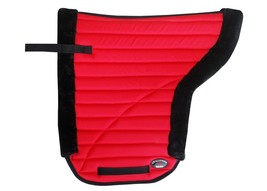 Horse English Western SADDLE PAD Contour Jumping All Purpose Faux Fur RED - $28.70