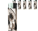 Vintage Couples Kiss D1 Lighters Set of 5 Electronic Butane Retro - $15.79