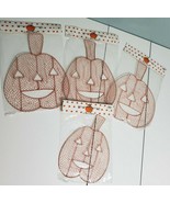 Vintage Halloween NOS Jack O Lantern Set Wire String Netting Wall Decor ... - €18,61 EUR