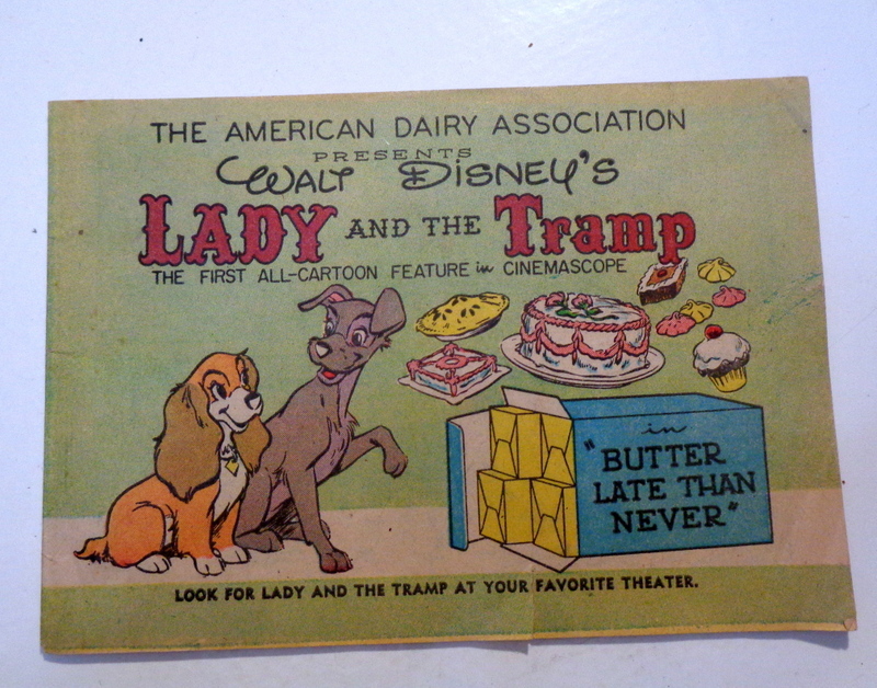 Walt Disney's Lady and the Tramp 1955 Promotional Comic by American Dairy Assn  - $49.00