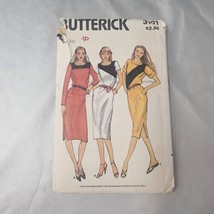 Butterick 3101 Womens dress sewing pattern. Vintage early 1980's - $14.52