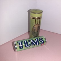 Vtg Tums Push Up Tin w/Full Unused Package of Tums Antacid Tablets 40s - $14.85