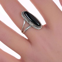 sz7.5 Native American sterling onyx ring - £35.61 GBP