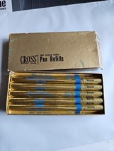 Vintage Nos Lot Of 11 Cross Company Ball Pen Refills Blue Medium In Tubes w/ Box - £44.90 GBP