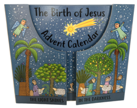 Christmas Advent Calendar The Birth of Jesus Nativity Scene Childrens Christian - £11.18 GBP
