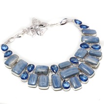 Kyanite Tanzanite Quartz Gemstone Handmade Fashion Necklace Jewelry 18&quot; SA 5150 - £11.21 GBP