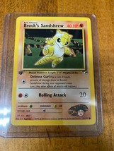 Brock&#39;s Sandshrew Gym Challenge 71/132 Pokemon 1st Edition Card Common - £10.92 GBP