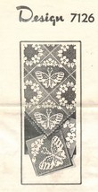 Vtg Reader Mail Butterfly Scarf Pillow Bedspread Mat Filet Crochet 7126 ... - $11.99