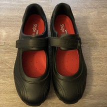 Skechers Shape Ups Motivator Mary Jane Black Leather Work Comfort Shoes 9.5 - £39.21 GBP