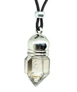 Black Herkimer Diamond Necklace Pendant Anthraxolite Astral Protection B... - £49.60 GBP