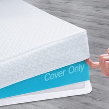 Mattress Topper Cover Queen Size (Only Cover) 3 Inch Mattress Protector Cooling - £41.55 GBP