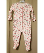 Carters - White With Cherries Snap Up Footed Sleeper Size 9M    IR8 - $5.00