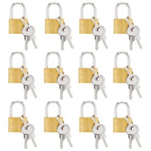 12 Pack Small Locks With Keys For Luggage, Backpacks, Bulk Mini Padlocks... - £19.58 GBP