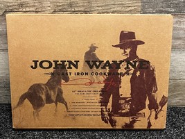 John Wayne Cast Iron Cookware 10” Shallow Grill Pan Pre-Seasoned Cast Iron NEW! - £26.29 GBP