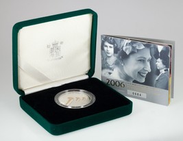 2006 Gran Bretagna Argento Cinque Pound Proof Piedfort Moneta, 80th Birthday Km - £118.43 GBP