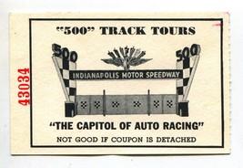 Indianapolis Motor Speedway 500 Track Tours Ticket 43034 Vintage Racing ... - €8,27 EUR