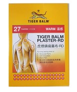 Tiger Balm Plaster-RD (Warm) Plasters 27 pcs 10cm x 14cm   - $41.90