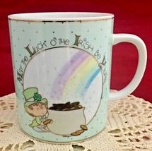 Irish rare coffee mug Japanese Porcelain “May the Luck o the Irish be yours” - £10.89 GBP