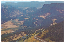 Vtg Postcard-View From Rainbow Curve-Rocky Mt. National Park CO-Chrome-CO4 - £6.29 GBP