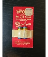 Vintage Ray-O-Vac No. 716 Cells Batteries On Card---For Miniature Lights... - $50.37 CAD