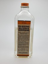 Vintage Medicine  Bottle: Nyal Rubbing alcohol compound,  embossed glass, EMPTY - £8.53 GBP