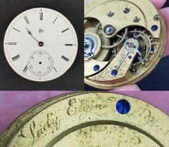 Lady Elgin Watch Co. pocket movement face 10s 15j model 3 1871 USA - €28,24 EUR