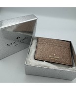 Kate Spade Rose Gold Glitter Slim Cardholder Wallet NWT Gift Boxed - $33.95 CAD