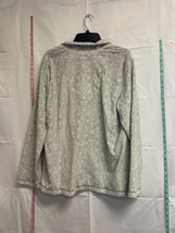 MSRP $60 Charter Club Fleece Grey Button Up Pajama Top Size XL - £14.68 GBP