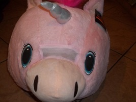 Halloween hat mask pink pig/unicorn nwt  - £28.31 GBP