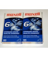 Maxell Blank Videotape Standard Grade 6 Hours in EP Mode (Lot of 2) Unop... - $6.92